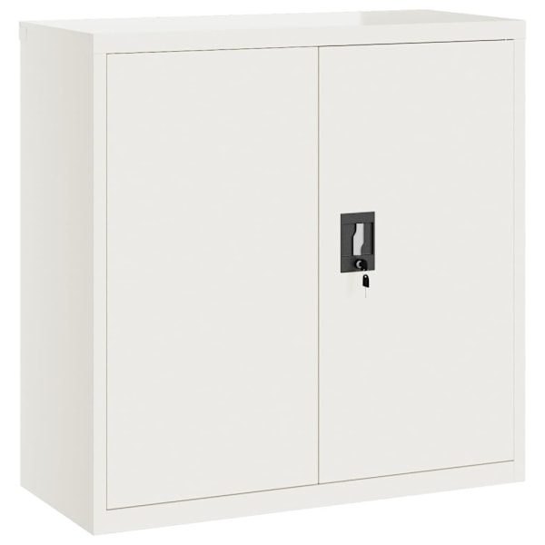vidaXL Förvaringsskåp vit 90x40x130 cm stål Vit