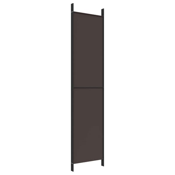 vidaXL Rumsavdelare 4 paneler brun 200x220 cm tyg Brun