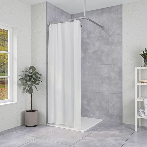 Sealskin Duschdraperistång Easy-Roll matt aluminium Silver