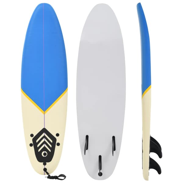 vidaXL Surfbräda 170 cm blå och gräddvit multifärg