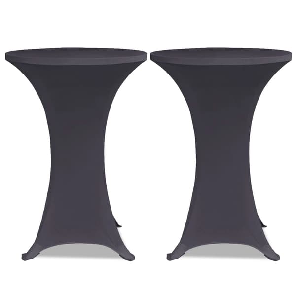 vidaXL Elastiskt bordsöverdrag 2 st 60 cm antracit Antracit