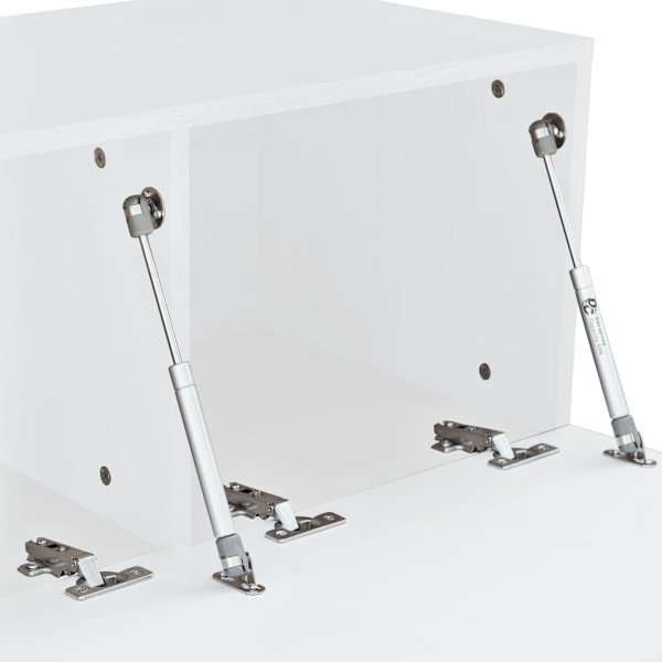 vidaXL TV-möbel spånskiva 120x40x34 cm vit högglans Vit