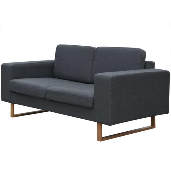 vidaXL Set med 2-sits- och 3-sitssoffa mörkgrå grå