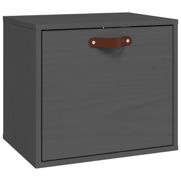 vidaXL Väggskåp grå 40x30x35 cm massiv furu Grå
