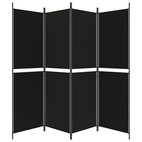 vidaXL Rumsavdelare 4 paneler svart 200x180 cm tyg art