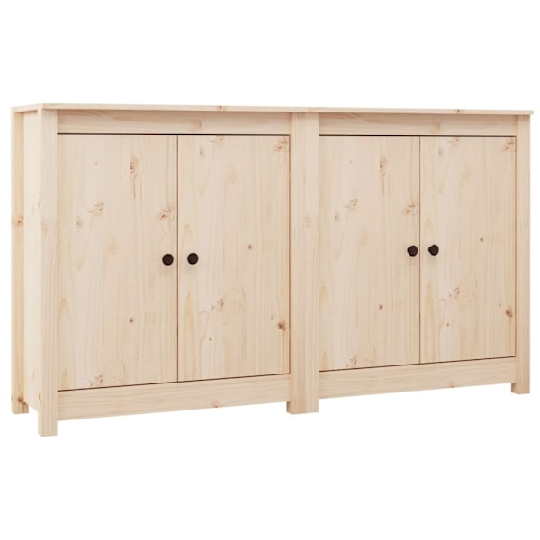 vidaXL Skänkar 2 st 70x35x80 cm massiv furu Brun