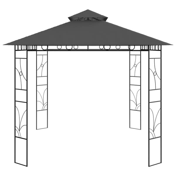 vidaXL Paviljong 4x3x2,7 m antracit 160 g/m² Antracit
