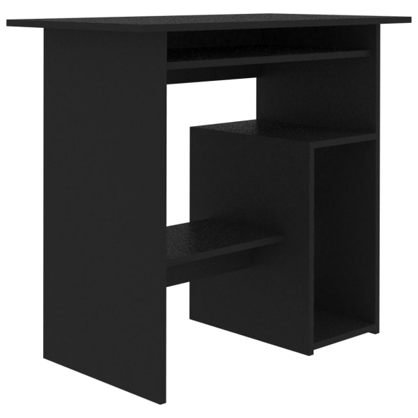 vidaXL Skrivbord svart 80x45x74 cm konstruerat trä Svart