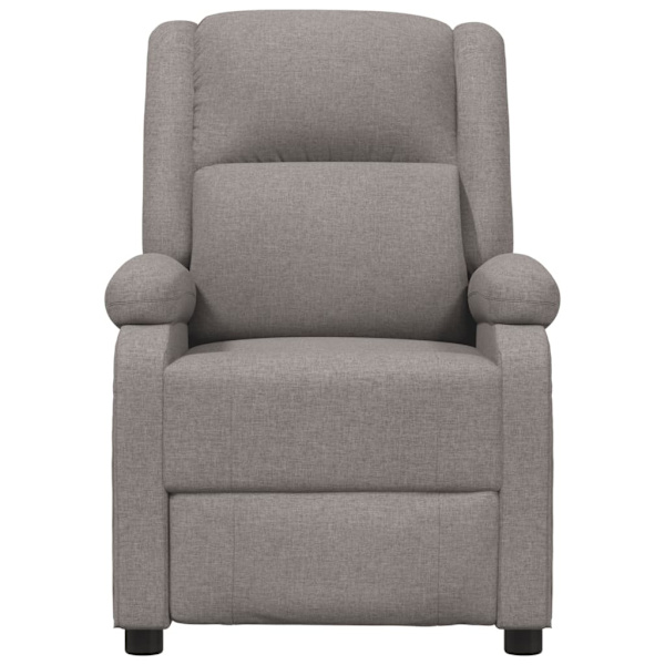 vidaXL Elektrisk massagefåtölj taupe tyg Taupe