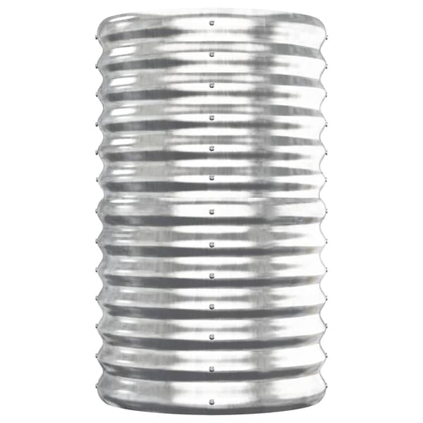 vidaXL Odlingslåda pulverlackerat stål 152x40x68 cm silver Silver