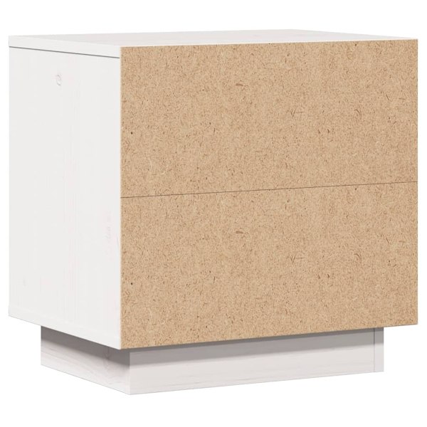 vidaXL Sängbord vit 40x30x40 cm massiv furu Vit