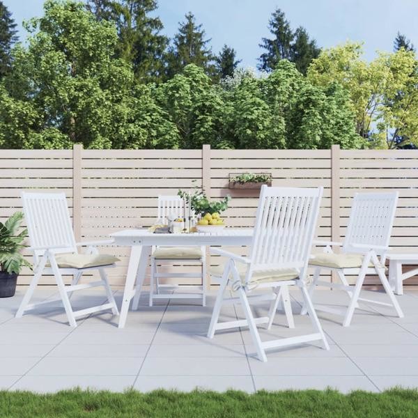 vidaXL Stolsdynor 4 st gräddvit 50x50x7 cm oxfordtyg Vit