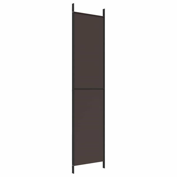 vidaXL Rumsavdelare 3 paneler 150x220 cm brun tyg Brun