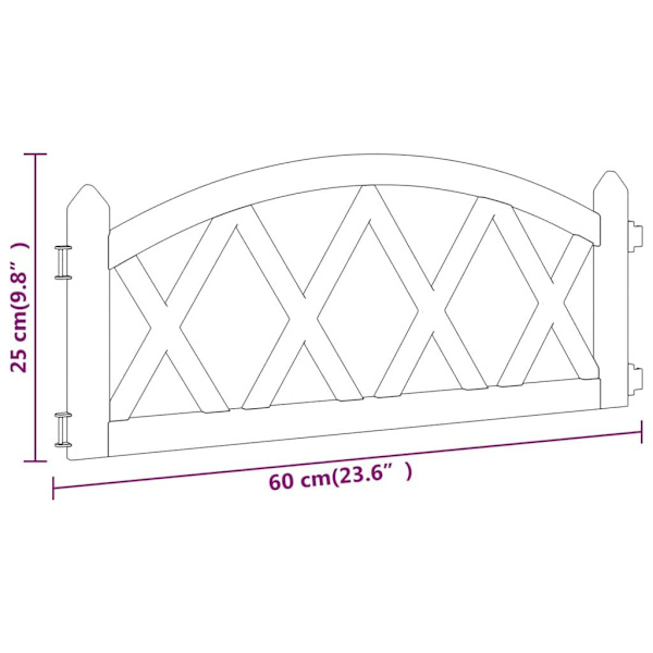 vidaXL Rabattkanter 17 st svart 10 mm PP Svart