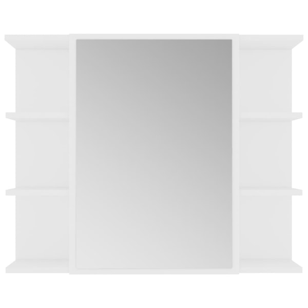 vidaXL Spegelskåp för badrum vit 80x20,5x64 cm konstruerat trä Vit