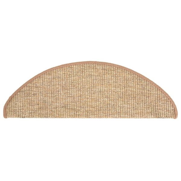 vidaXL Trappstegsmattor självhäftande 15 st ljusbrun 65x21x4 cm Brun