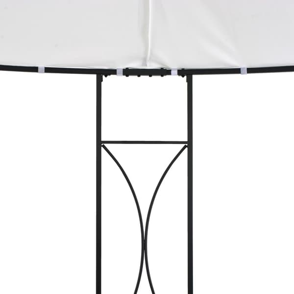 vidaXL Paviljong 300x290 cm vit rund Vit