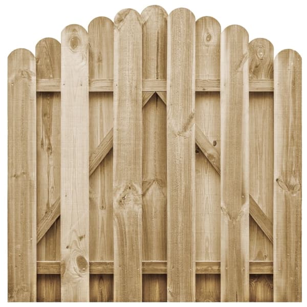 vidaXL Trädgårdsgrind impregnerad furu 100x100 cm Brun