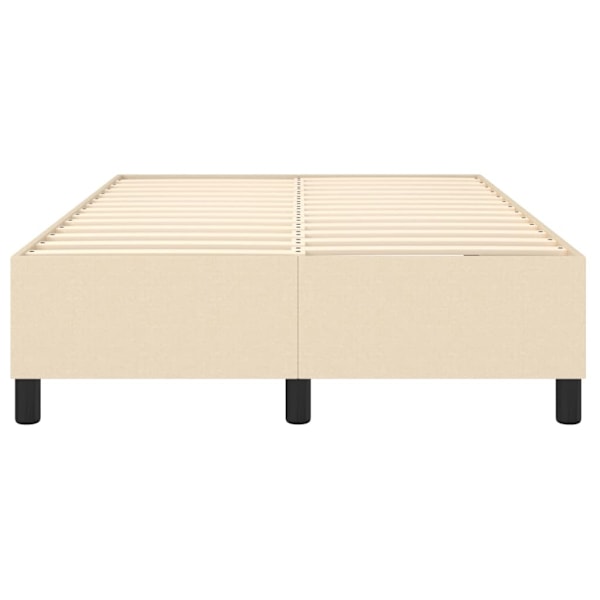 vidaXL Sängram utan madrass gräddvit 120x200 cm tyg Kräm
