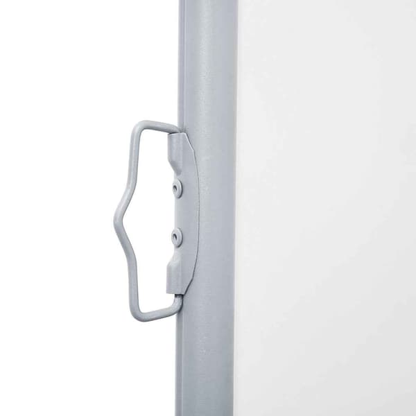 vidaXL Infällbar sidomarkis gräddvit 100x1000 cm Creme
