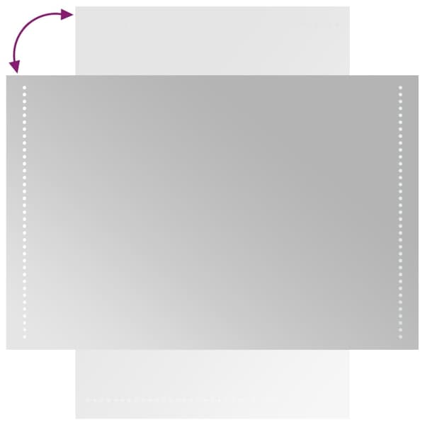 vidaXL Badrumsspegel LED 60x90 cm Transparent