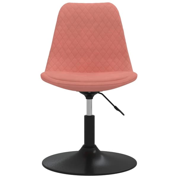vidaXL Snurrbara matstolar 4 st rosa sammet Rosa