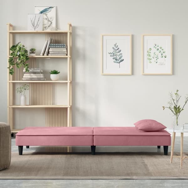 vidaXL Bäddsoffa rosa sammet Rosa