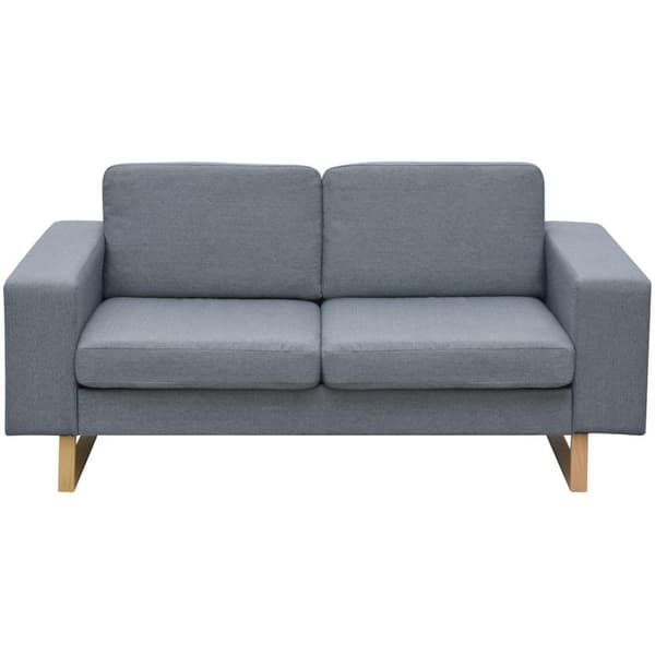 vidaXL Set med 2-sits- och 3-sitssoffa ljusgrå grå