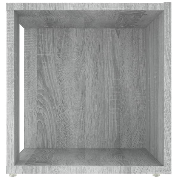 vidaXL Sidobord 33 x 33 x 34 cm Engineered Wood Grå Sonoma Grå