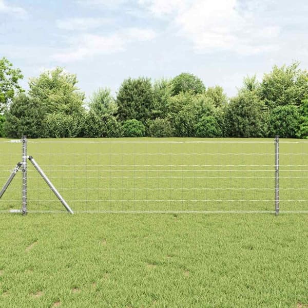 vidaXL Euro Stängsel Markfäste 50 x 0,4 m Galvaniserat stål Silver Silver