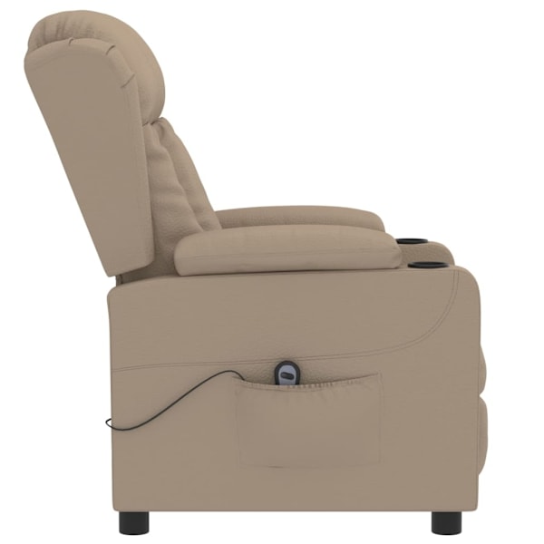 vidaXL Elektrisk reclinerfåtölj cappuccino konstläder Brun