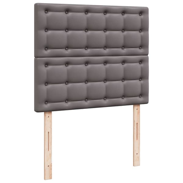 vidaXL Ramsäng med madrass grå 120x200 cm konstläder Grå