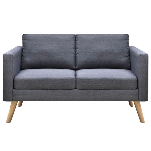 vidaXL Soffa i tyg 2-sitsig mörkgrå grå
