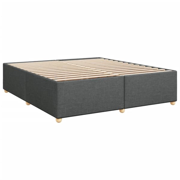 vidaXL Ramsäng med madrass mörkgrå 180x200 cm tyg Grå