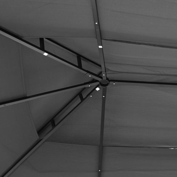vidaXL Paviljong med tak antracit 400x300x270 cm stål Antracit