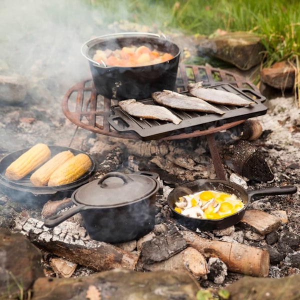 Esschert Design Matlagningsset Campfire sju delar svart FF240 Svart