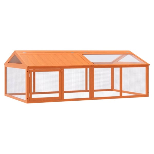vidaXL Utomhusbur brun 200x112,5x74 cm massiv furu Brun