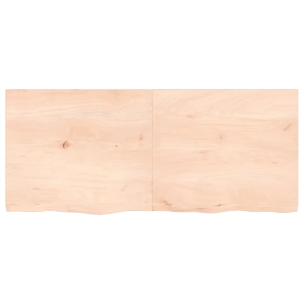 vidaXL Bordsskiva 140x60x(2-4) cm obehandlad massiv ek Brun