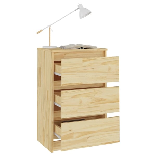 vidaXL Sängbord 2 st 40x29,5x64 cm massiv furu Brun