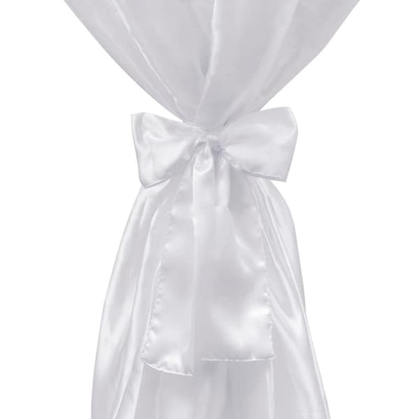 vidaXL Vit bordsduk med rosett 80 cm 2-pack Vit