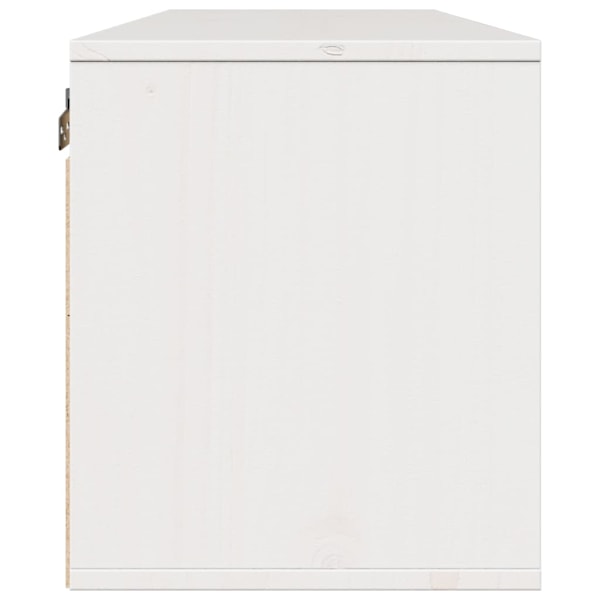 vidaXL Väggskåp vit 100x30x35 cm massiv furu Vit