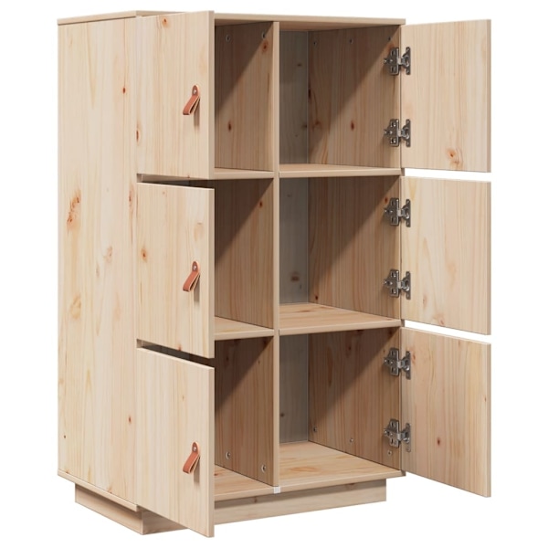 vidaXL Skåp 67x40x108,5 cm massiv furu Brun