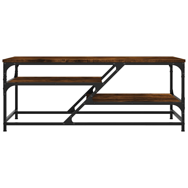 vidaXL Soffbord rökfärgad ek 100x49x40 cm konstruerat trä Brun