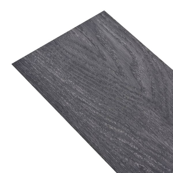 vidaXL Självhäftande PVC-golvplankor 2,51 m² 2 mm svart och vit Svart