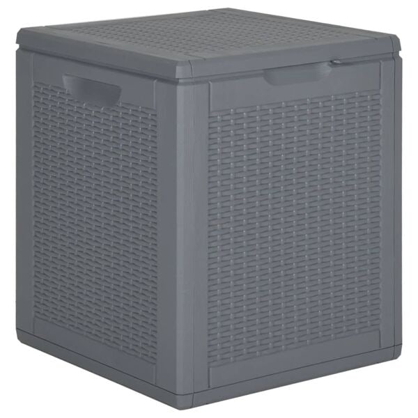 vidaXL Dynbox grå PP rotting 90 l Grå