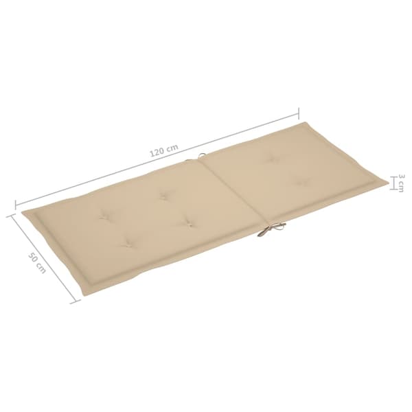 vidaXL Fällbara fåtöljer med dynor, 8 st, massivt teakträ Beige