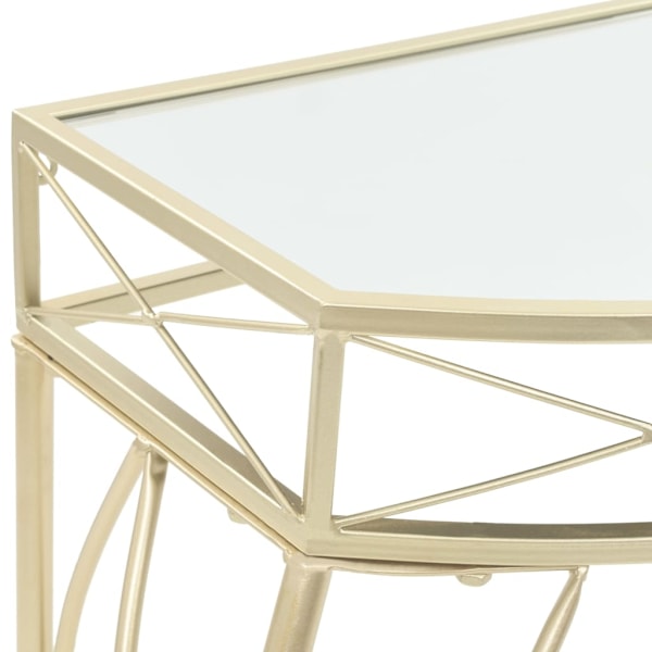 vidaXL Sidobord fransk stil metall 82x39x76 cm guld Guld