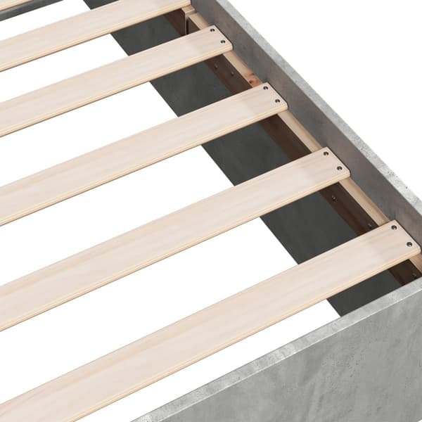 vidaXL Sängram betonggrå 100x200 cm konstruerad trä Grå