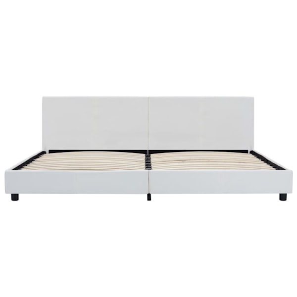 vidaXL Sängram vit konstläder 180x200 cm Vit