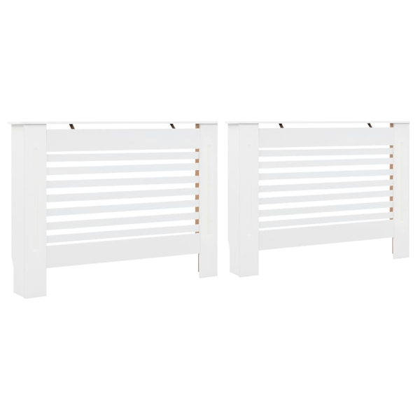 vidaXL Elementskydd 2 st vit 112x19x81,5 cm MDF Vit